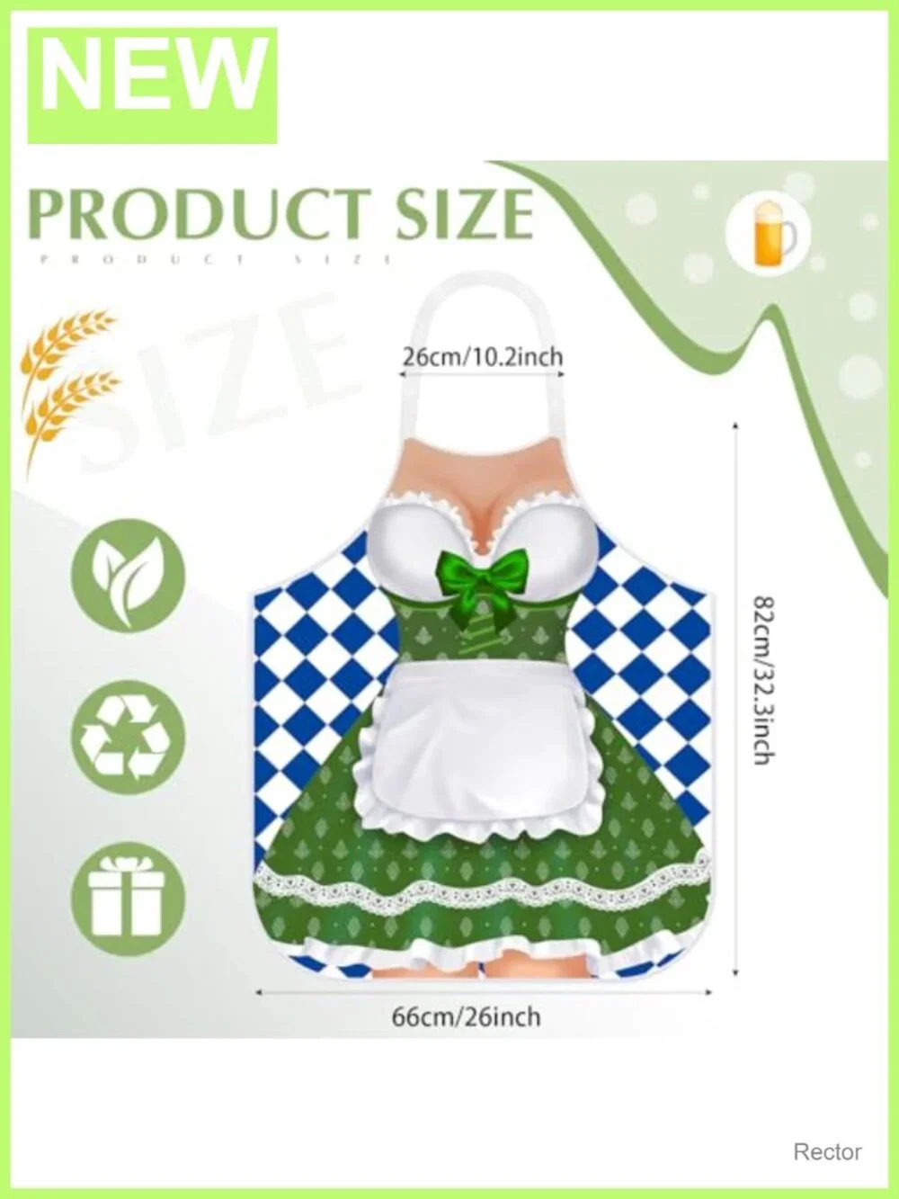Oktoberfest Aprons 2 Pack German Couple Costume Kitchen BBQ